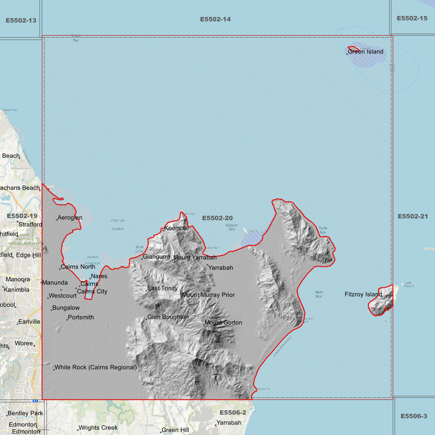 Cairns 1m Digital Elevation Model (E5502-20)