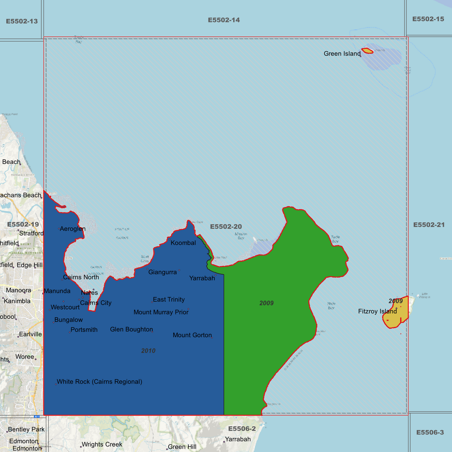Cairns 1m Digital Elevation Model (E5502-20)