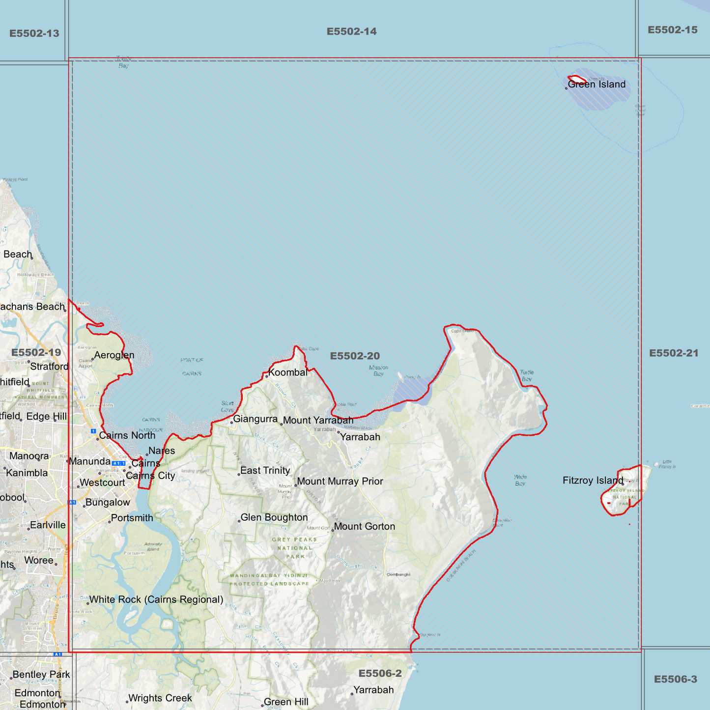 Cairns 1m Digital Elevation Model (E5502-20)