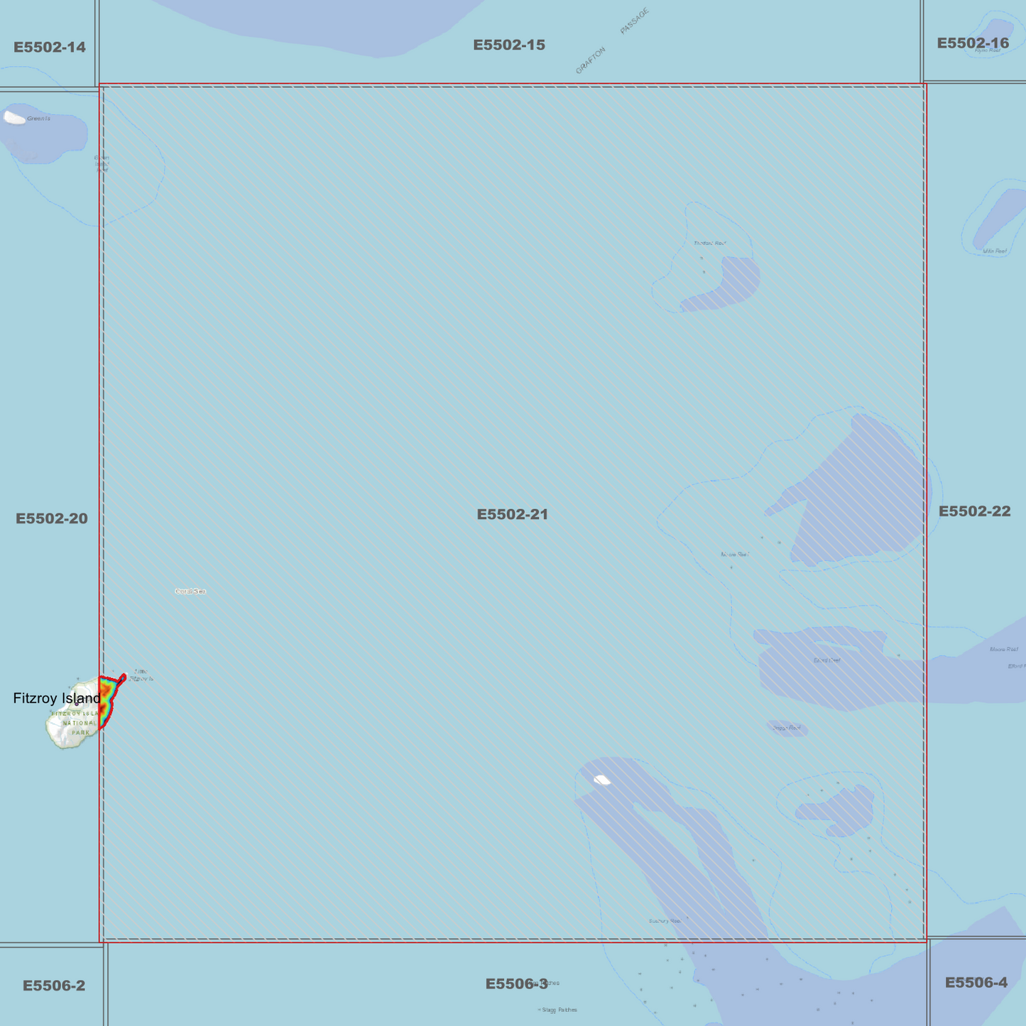 Fitzroy Island East 1m Digital Elevation Model (E5502-21)