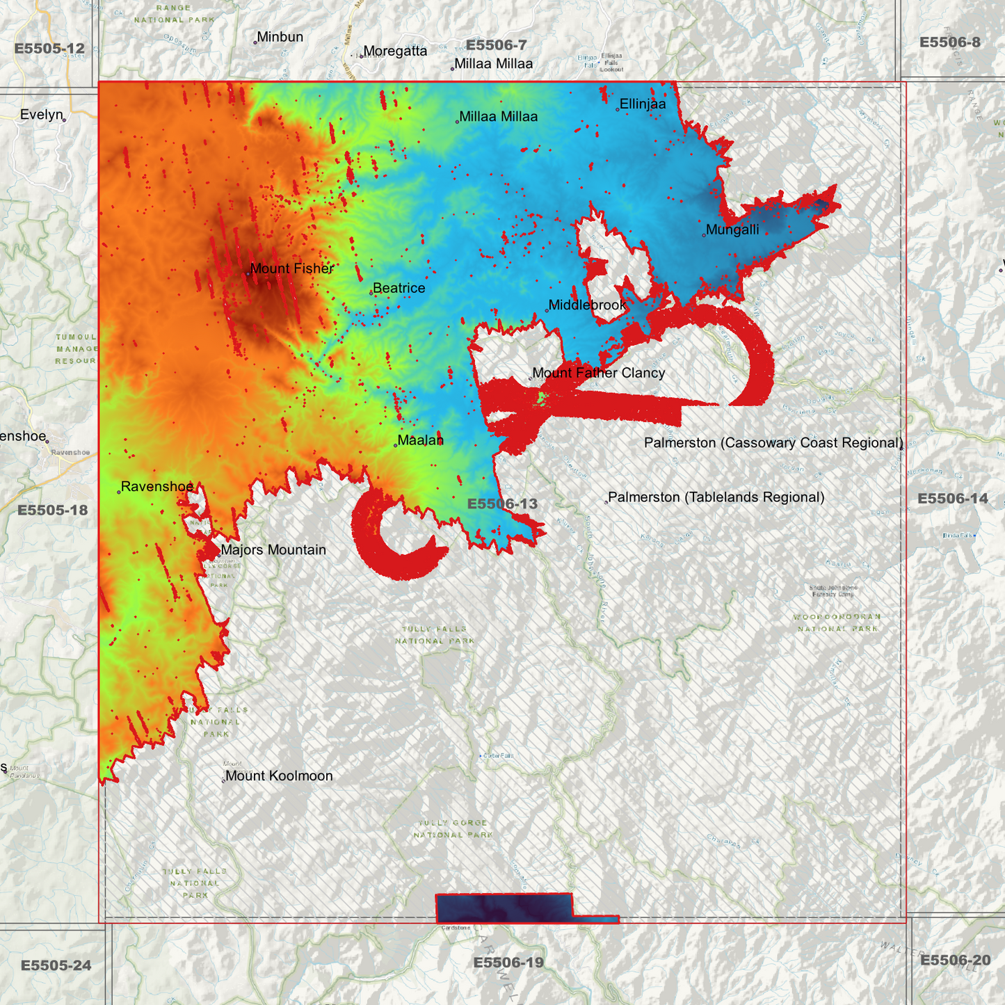 Millaa Millaa 1m Digital Elevation Model (E5506-13)