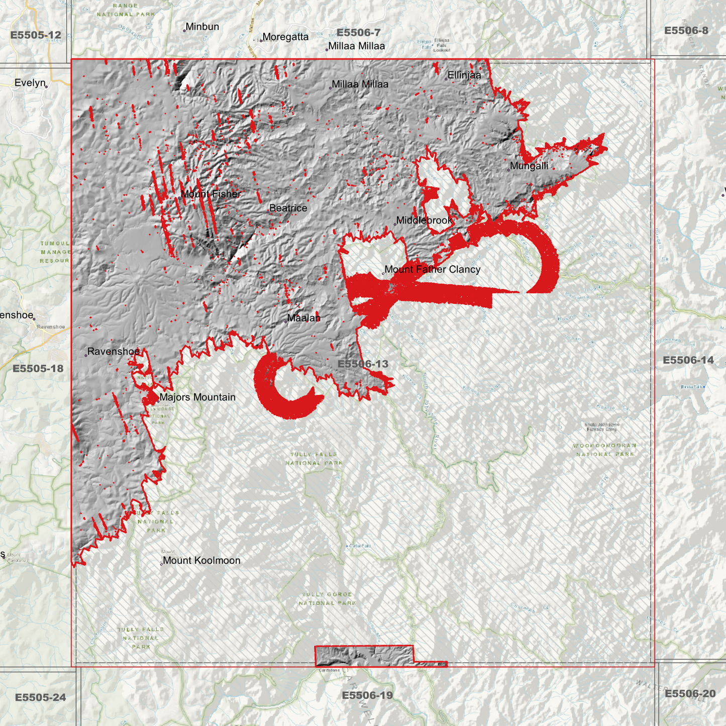 Millaa Millaa 1m Digital Elevation Model (E5506-13)