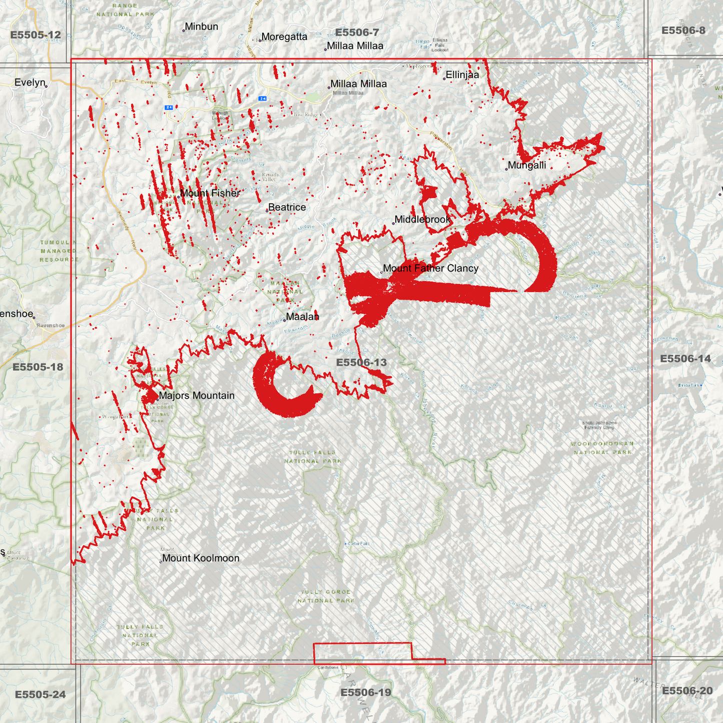 Millaa Millaa 1m Digital Elevation Model (E5506-13)