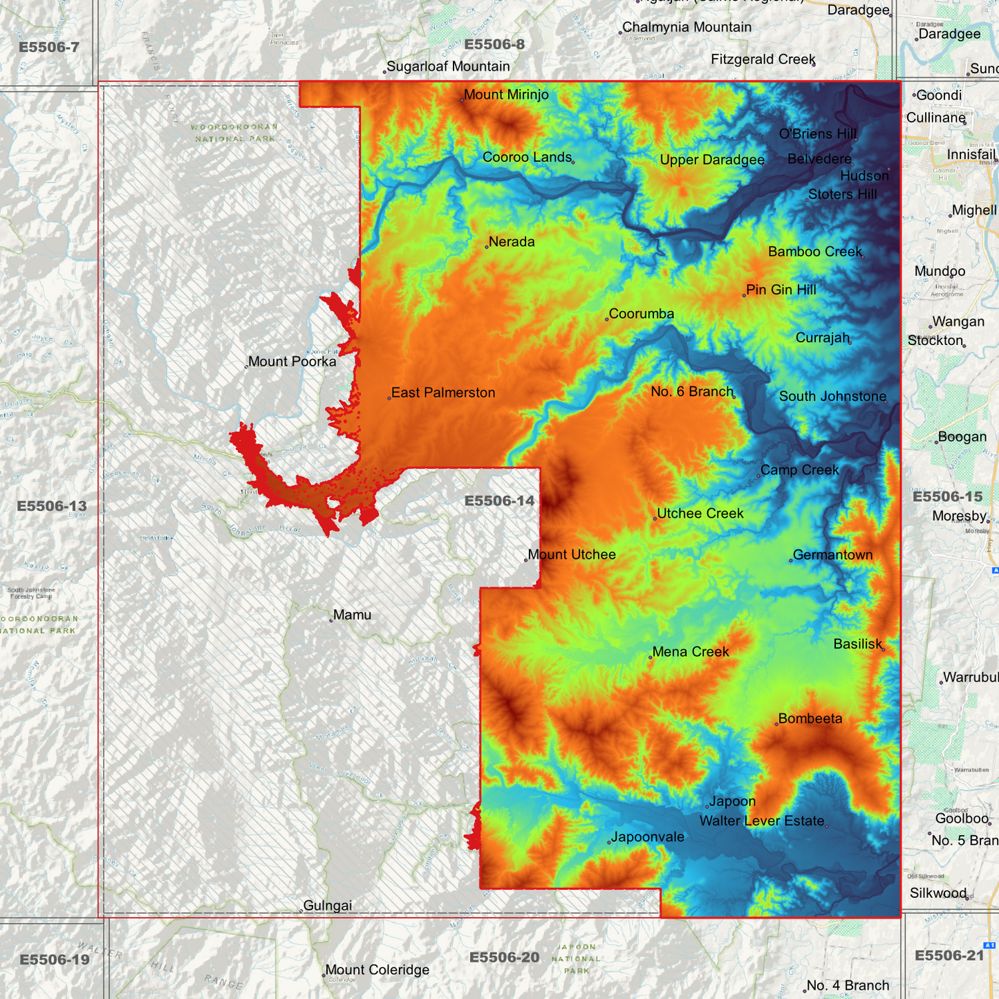 Nerada 1m Digital Elevation Model (E5506-14)