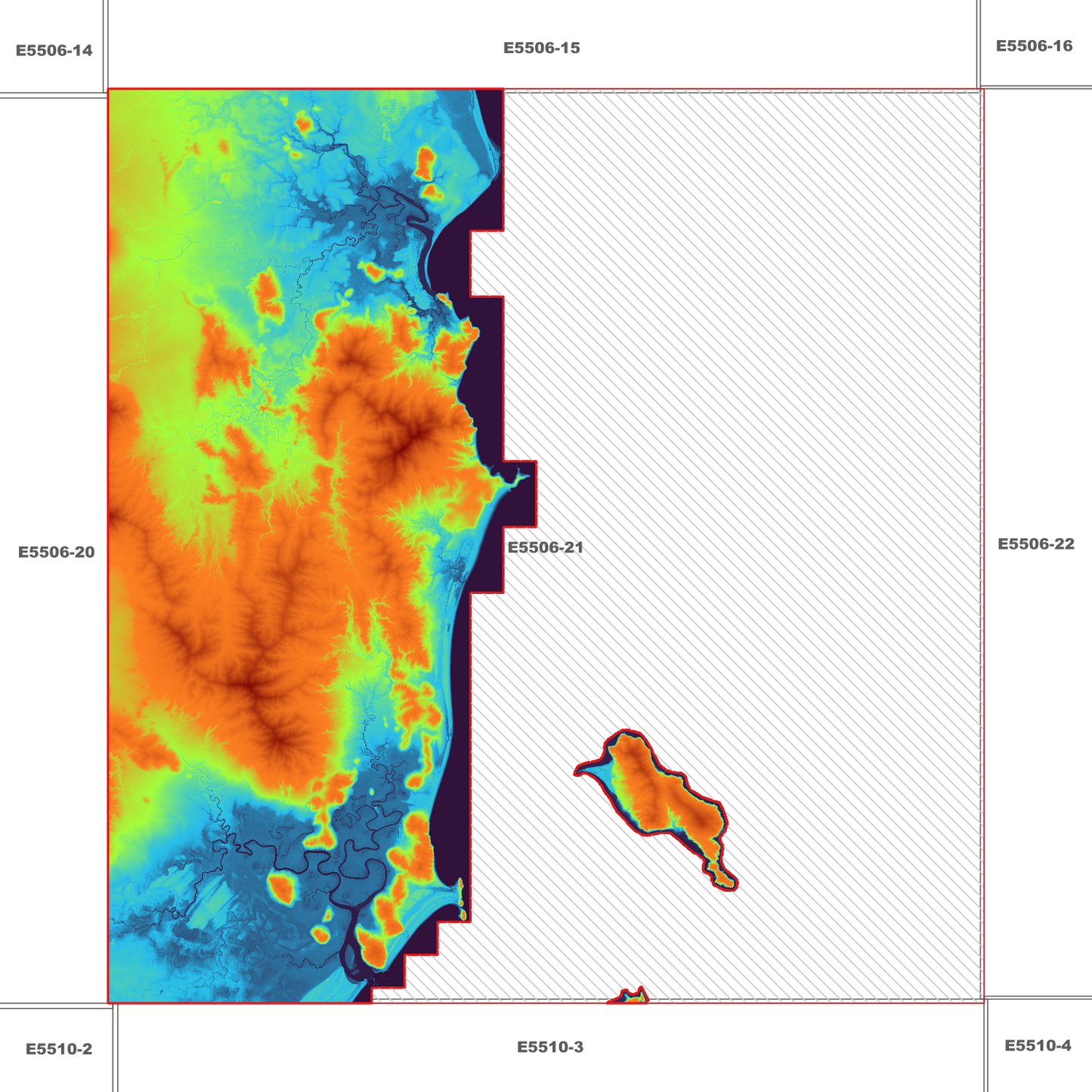 Mission Beach 1m Digital Elevation Model (E5506-21)