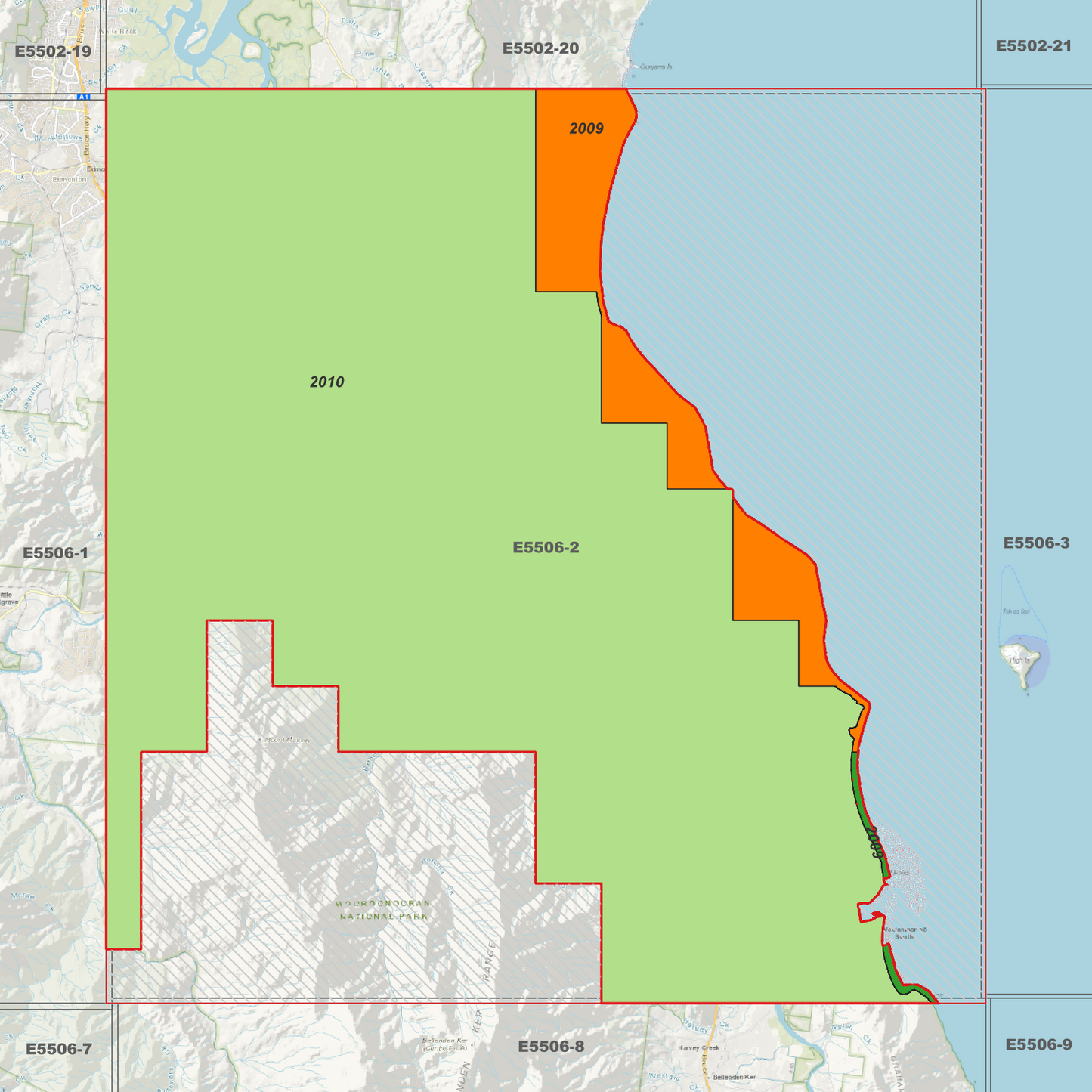 Yarrabah 1m Digital Elevation Model (E5506-2)