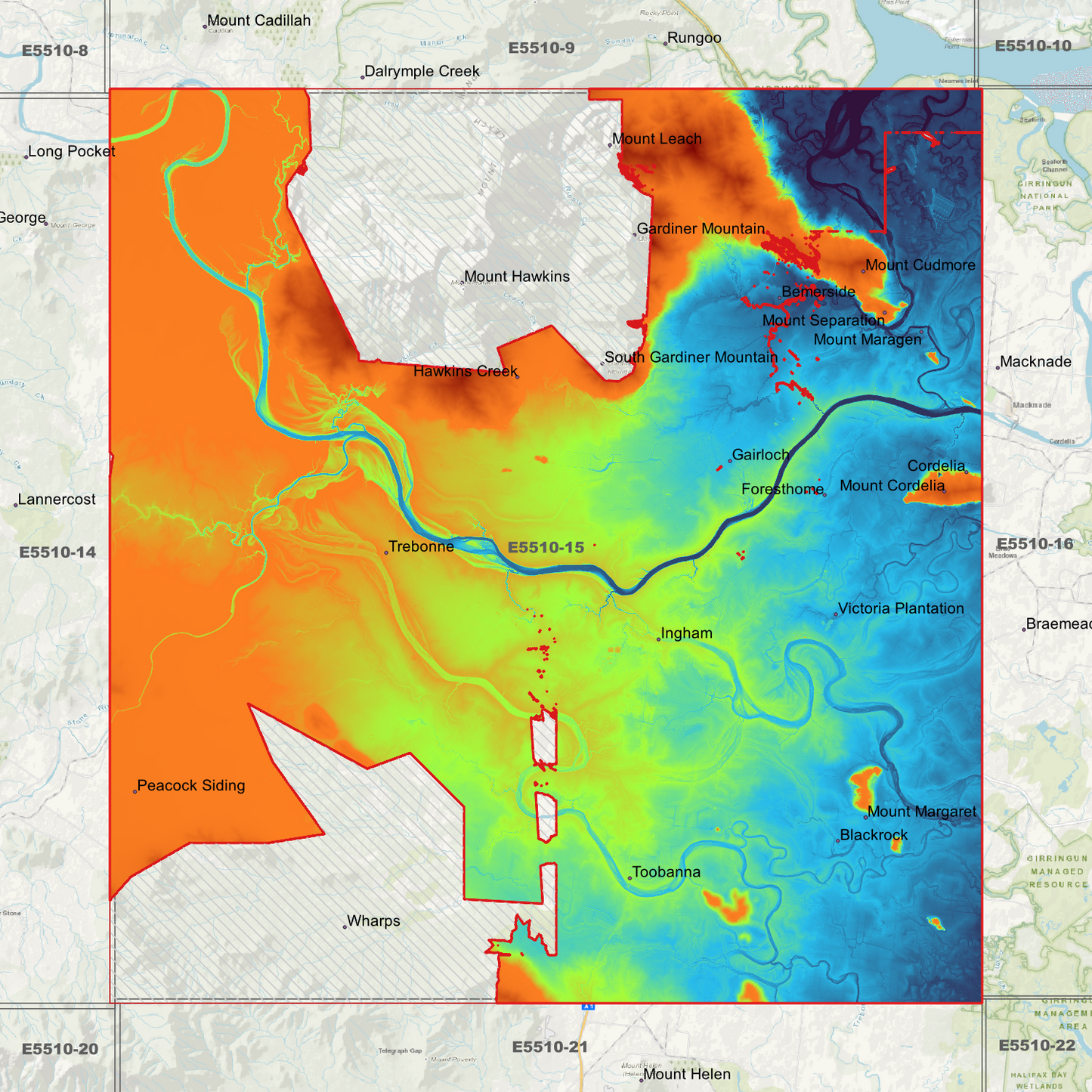 Ingham 1m Digital Elevation Model (E5510-15)