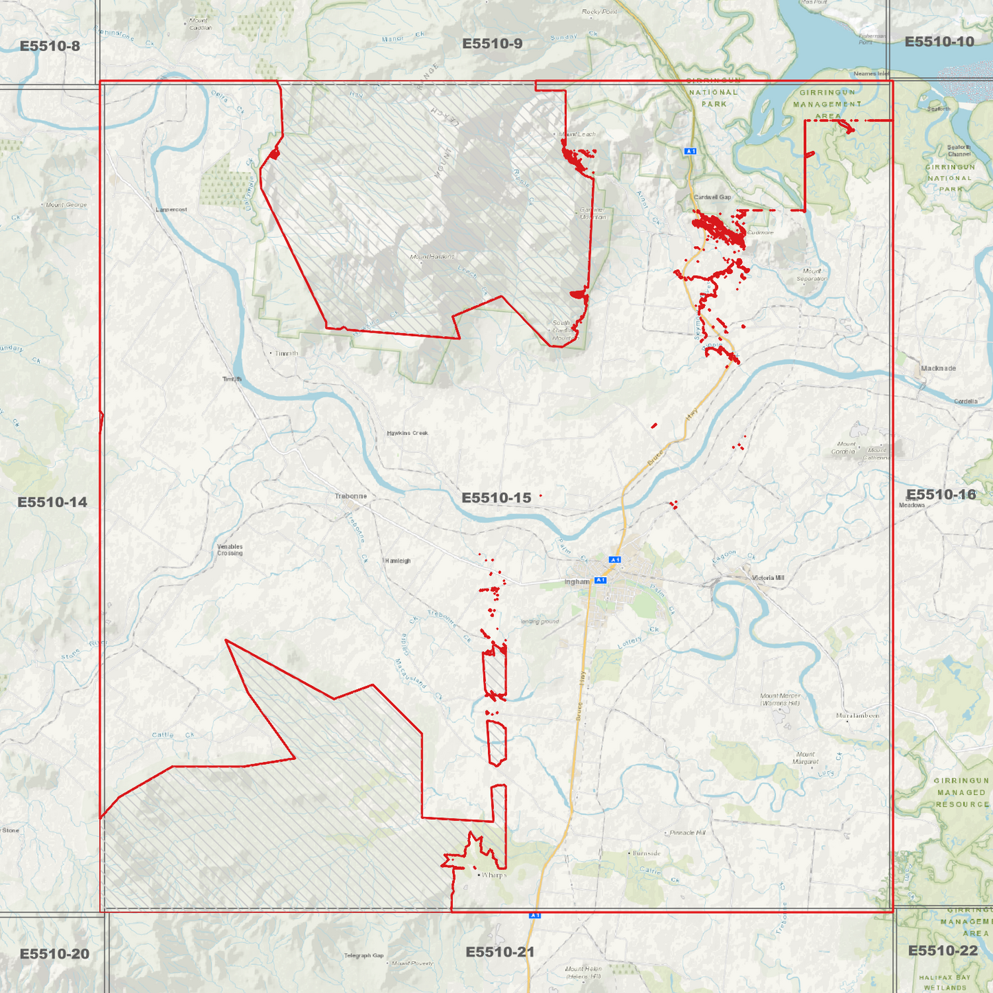 Ingham 1m Digital Elevation Model (E5510-15)
