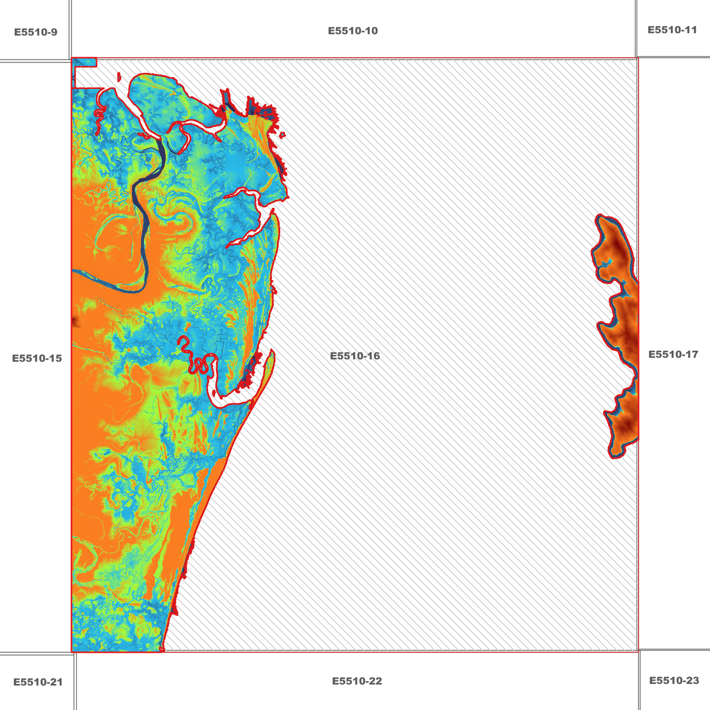 Lucinda 1m Digital Elevation Model (E5510-16)