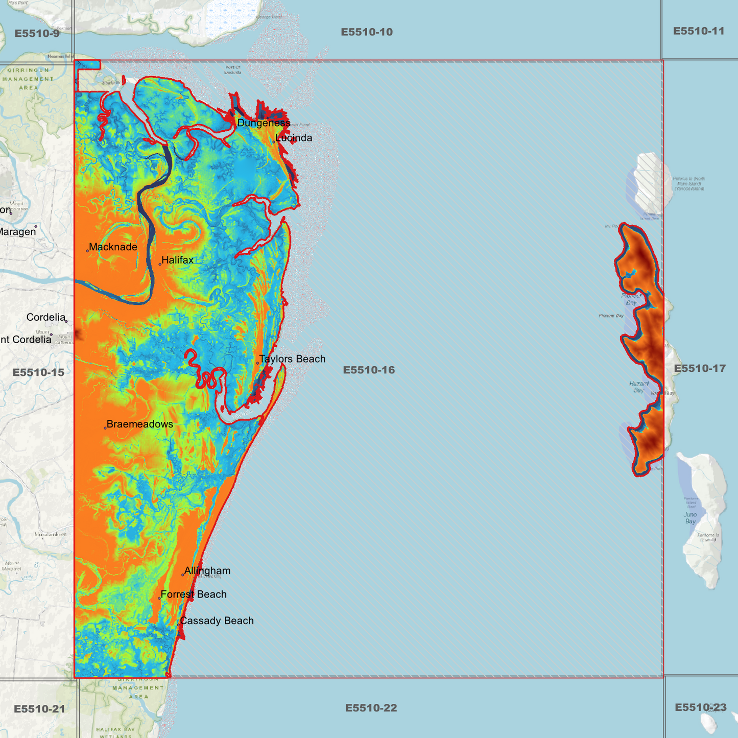 Lucinda 1m Digital Elevation Model (E5510-16)