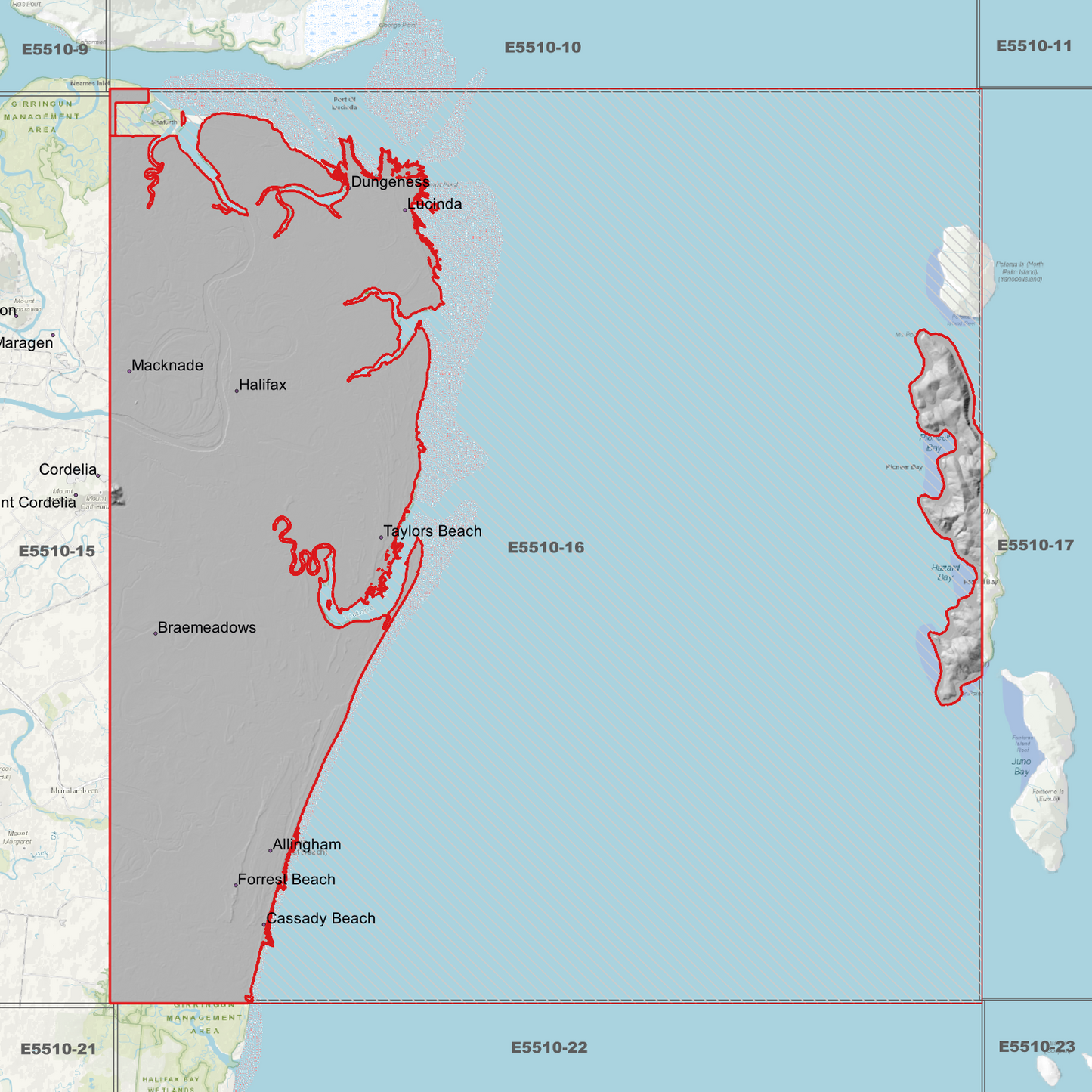 Lucinda 1m Digital Elevation Model (E5510-16)