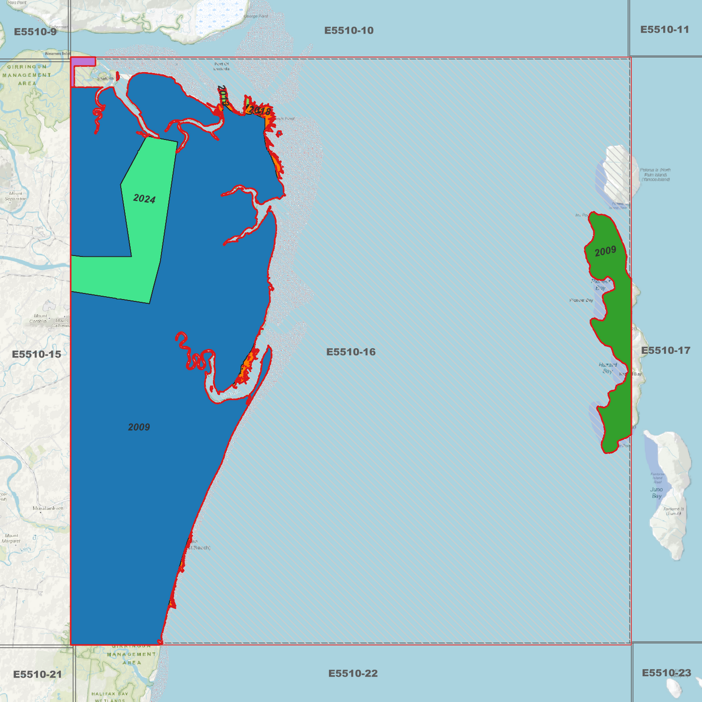 Lucinda 1m Digital Elevation Model (E5510-16)
