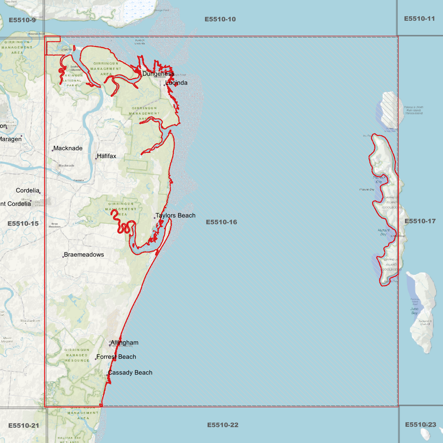 Lucinda 1m Digital Elevation Model (E5510-16)