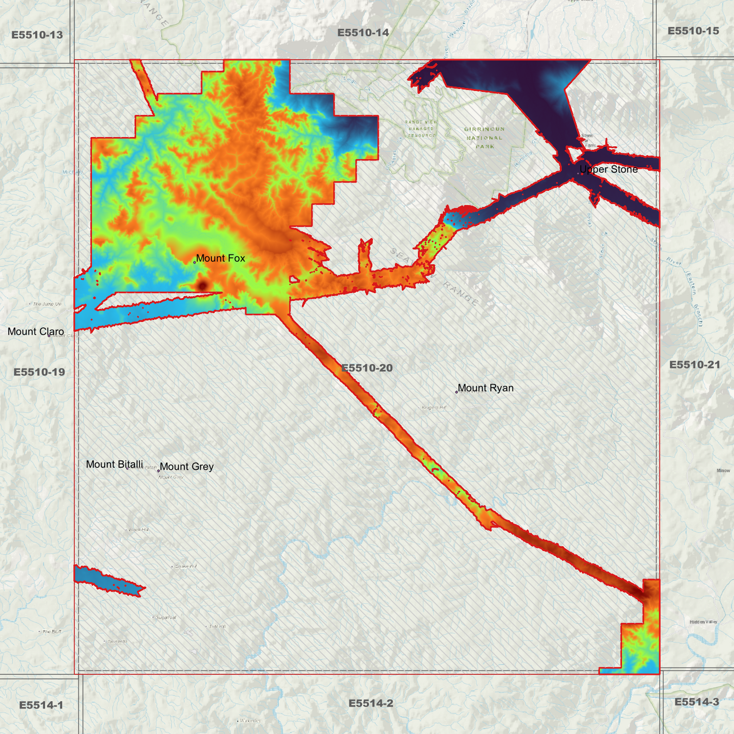 Mount Fox 1m Digital Elevation Model (E5510-20)