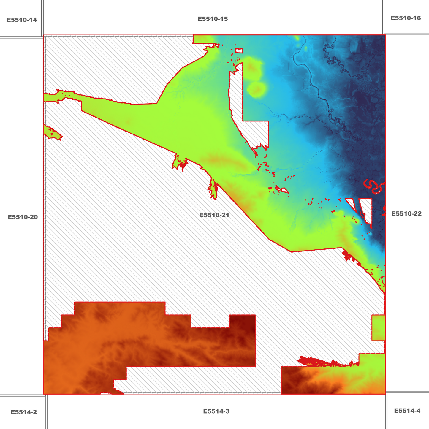 Yuruga 1m Digital Elevation Model (E5510-21)