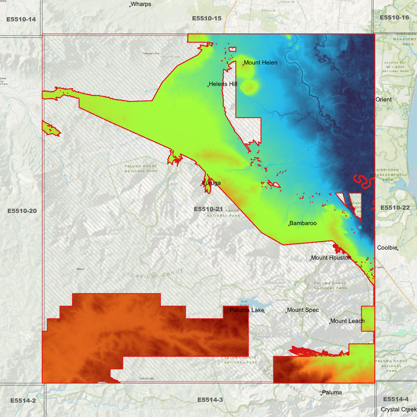 Yuruga 1m Digital Elevation Model (E5510-21)