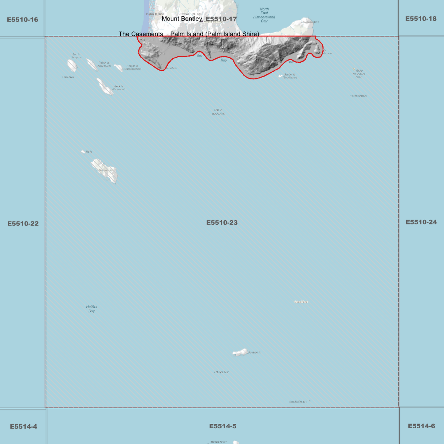 Palm Island South 1m Digital Elevation Model (E5510-23)