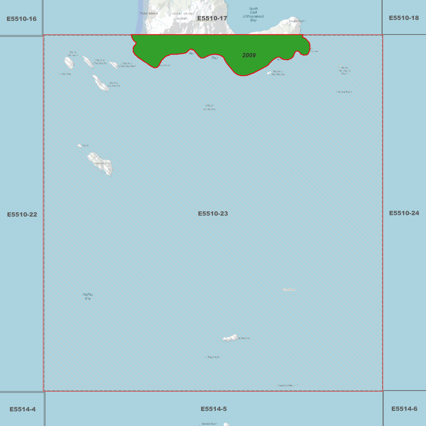Palm Island South 1m Digital Elevation Model (E5510-23)