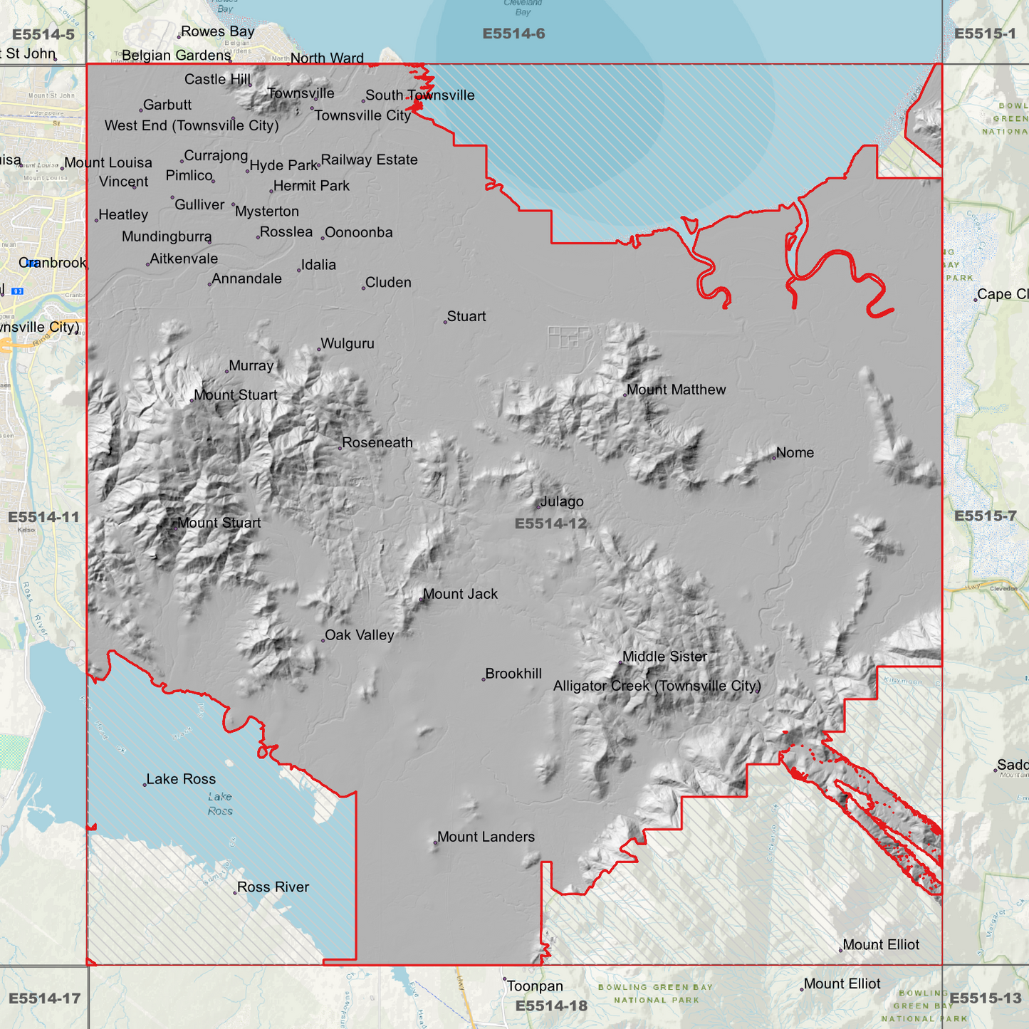 Townsville 1m Digital Elevation Model (E5514-12)