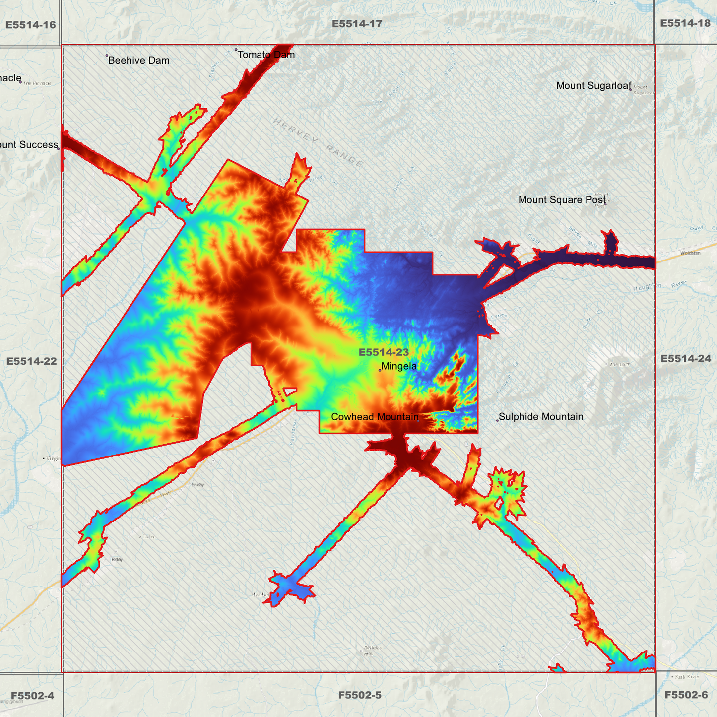 Mingela 1m Digital Elevation Model (E5514-23)
