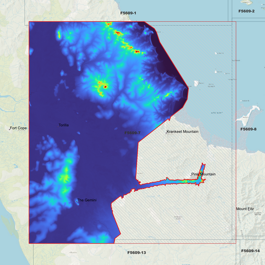Krankeet Mountain 1m Digital Elevation Model (F5609-7)