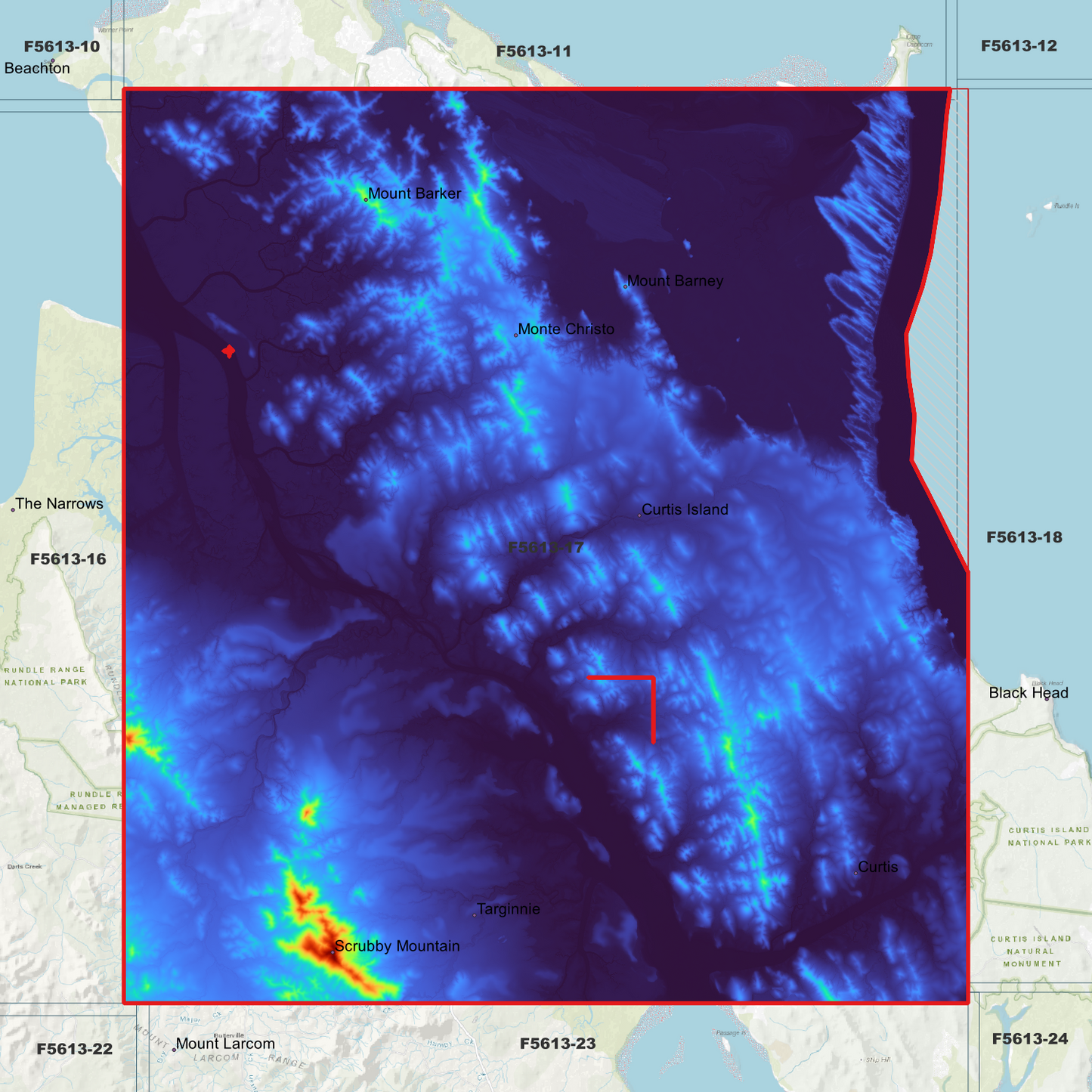 Curtis Island 1m Digital Elevation Model (F5613-17)