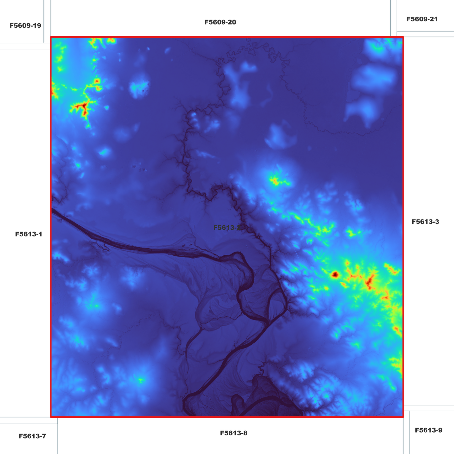 The Caves 1m Digital Elevation Model (F5613-2)