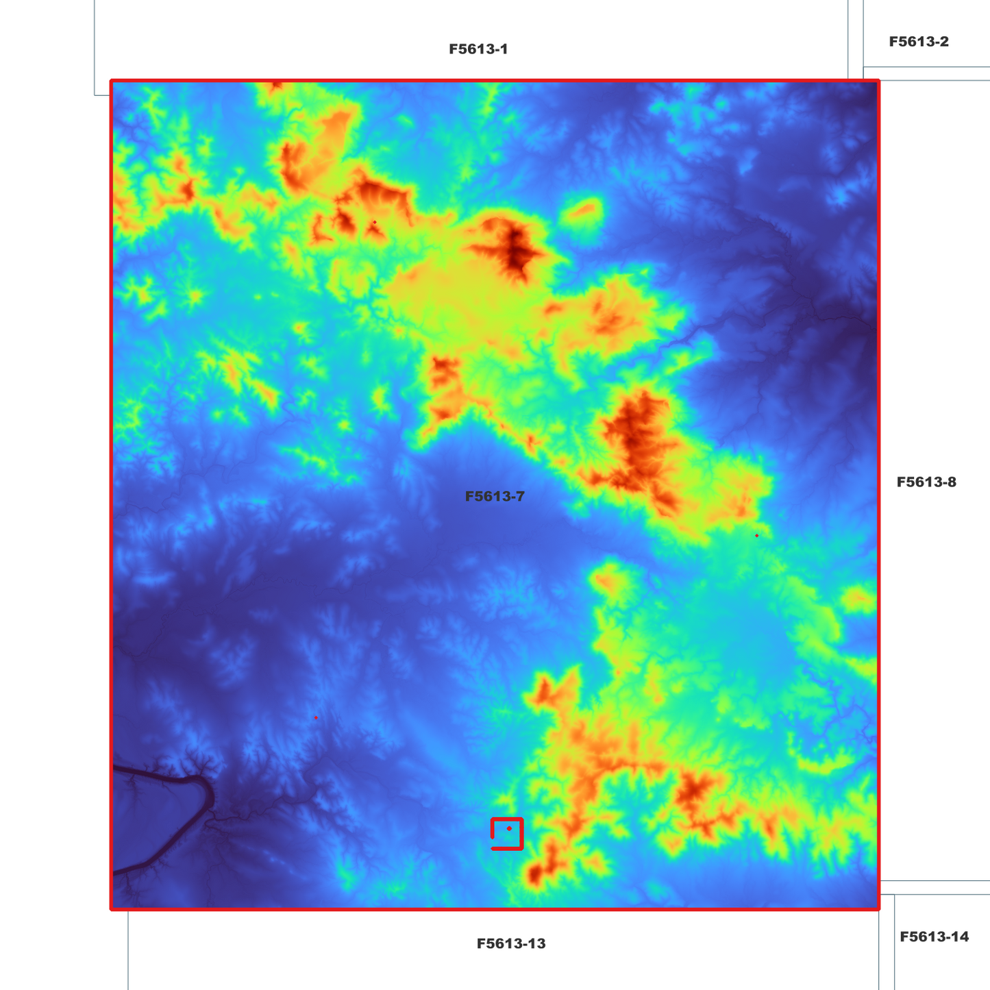 The Lookout 1m Digital Elevation Model (F5613-7)