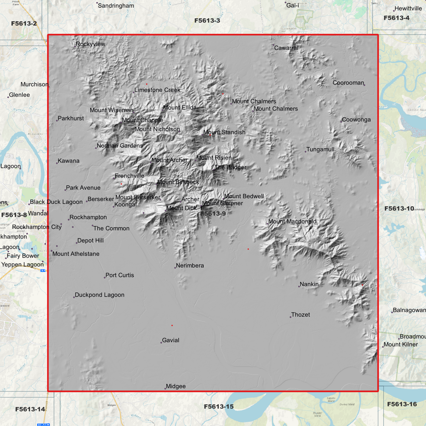 Rockhampton 1m Digital Elevation Model (F5613-9)