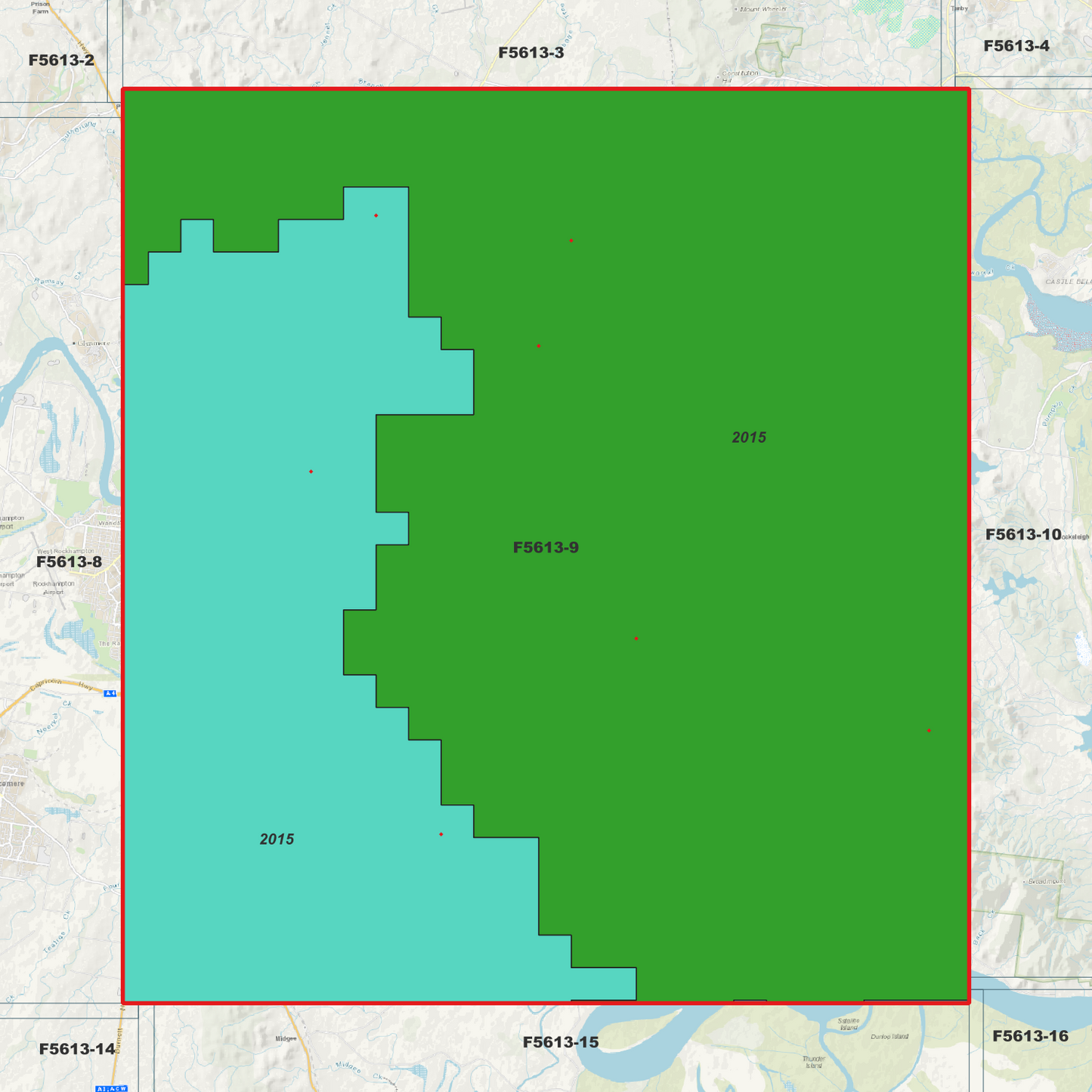 Rockhampton 1m Digital Elevation Model (F5613-9)