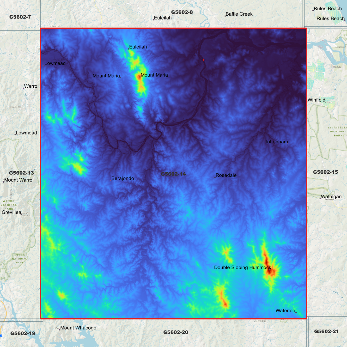 Mount Maria 1m Digital Elevation Model (G5602-14)