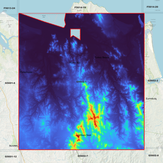 Rodds Bay1m Digital Elevation Model (G5602-1)