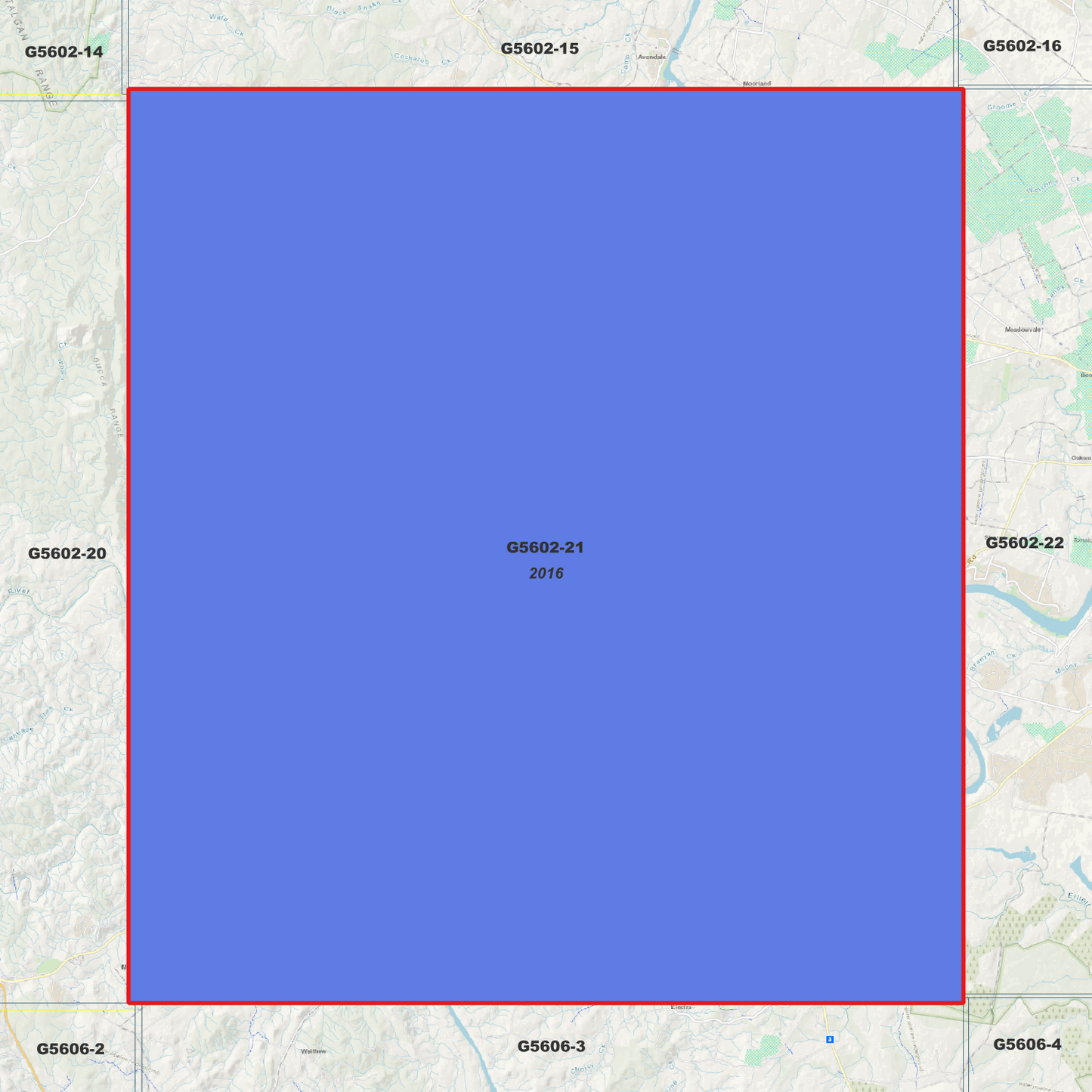 Bucca 1m Digital Elevation Model (G5602-21)