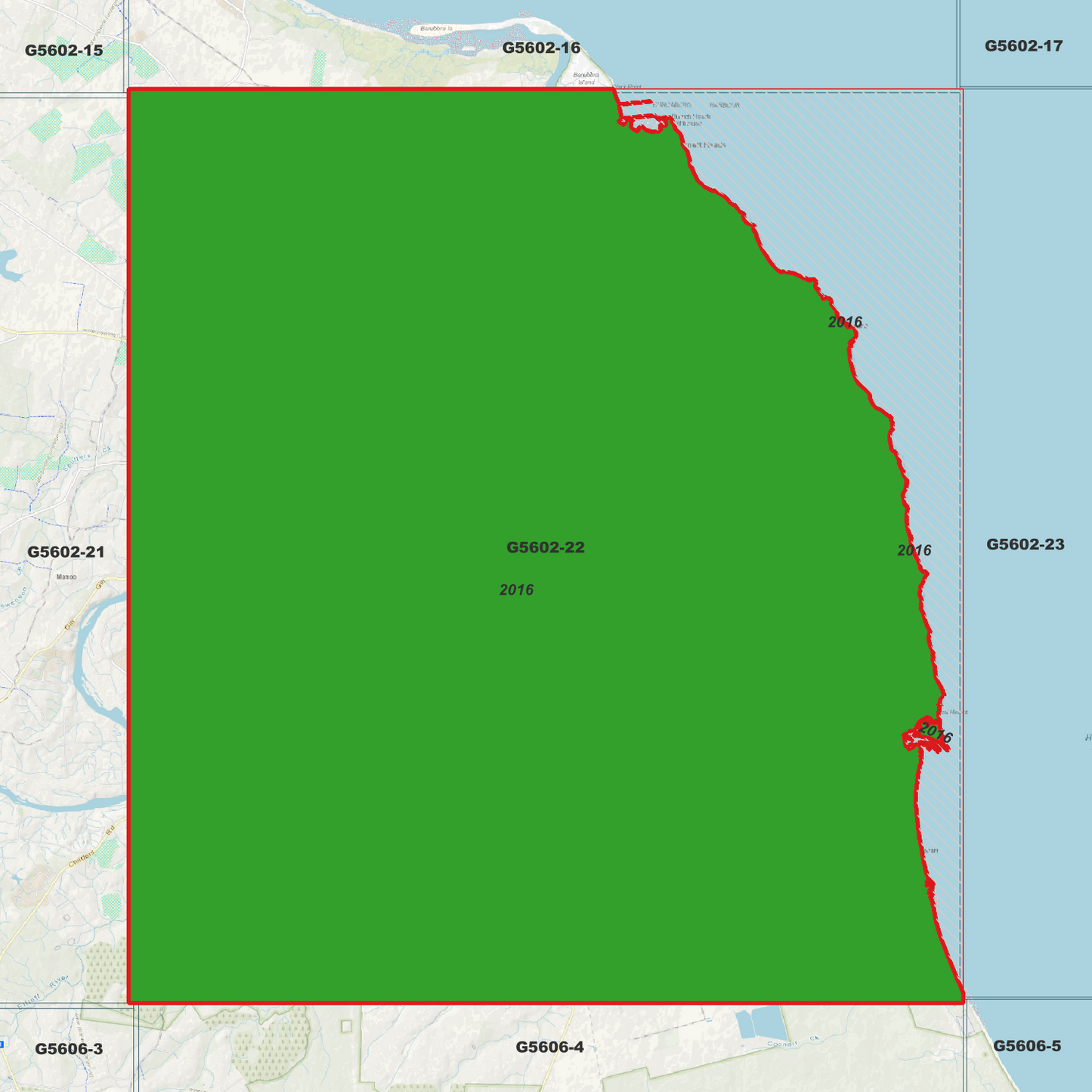 Bundaberg 1m Digital Elevation Model (G5602-22)
