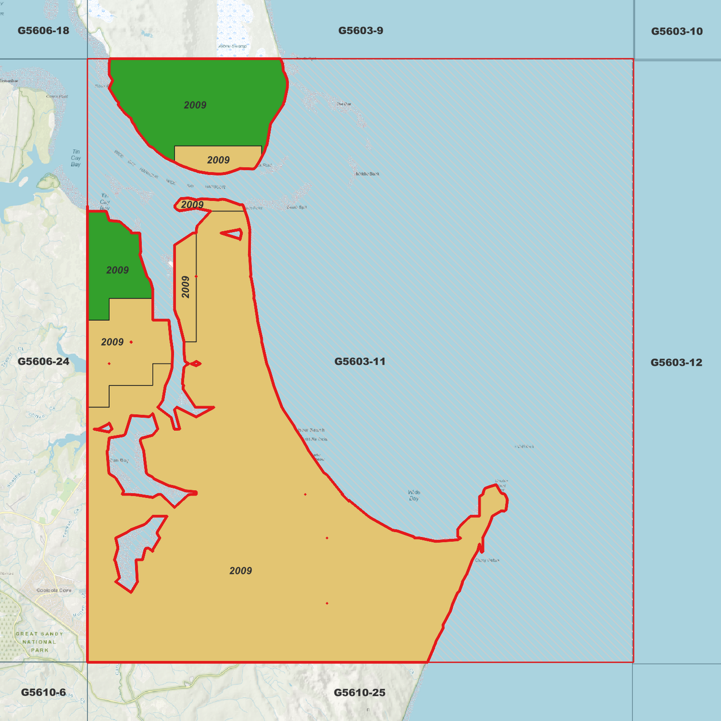 Rainbow Beach 1m Digital Elevation Model (G5603-11)
