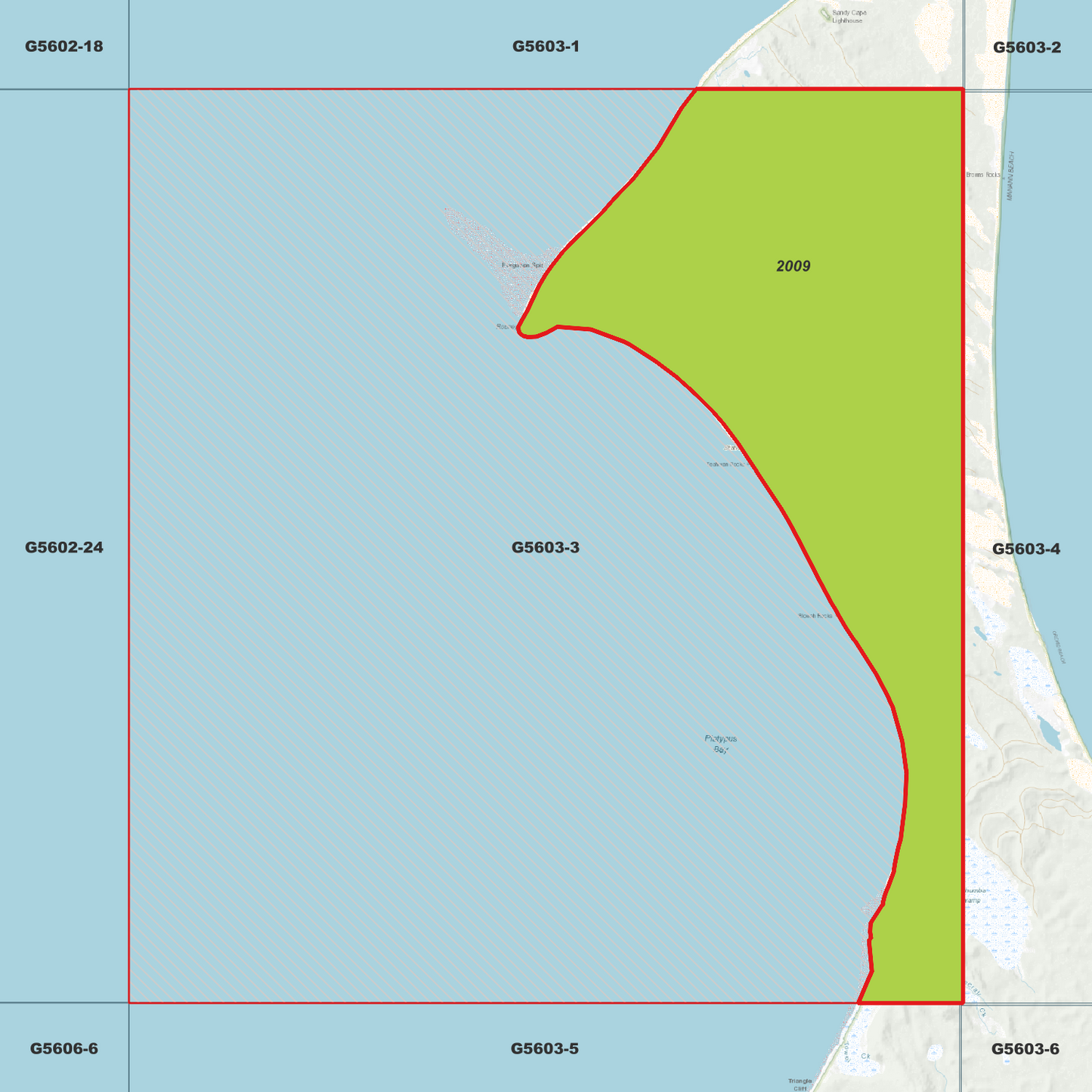 Platypus Bay 1m Digital Elevation Model (G5603-3)
