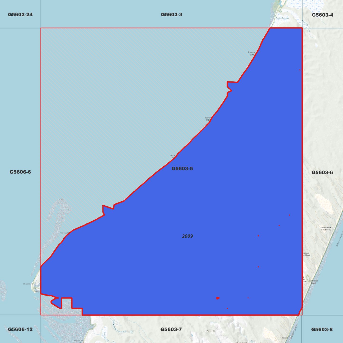Lake Bowarrady 1m Digital Elevation Model (G5603-5)