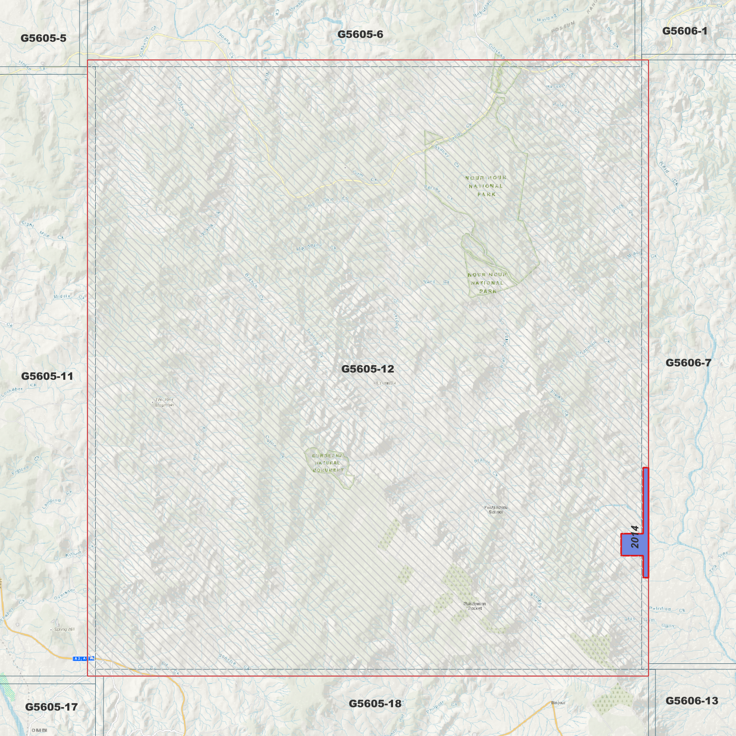 The Red Mountain 1m Digital Elevation Model (G5605-12)