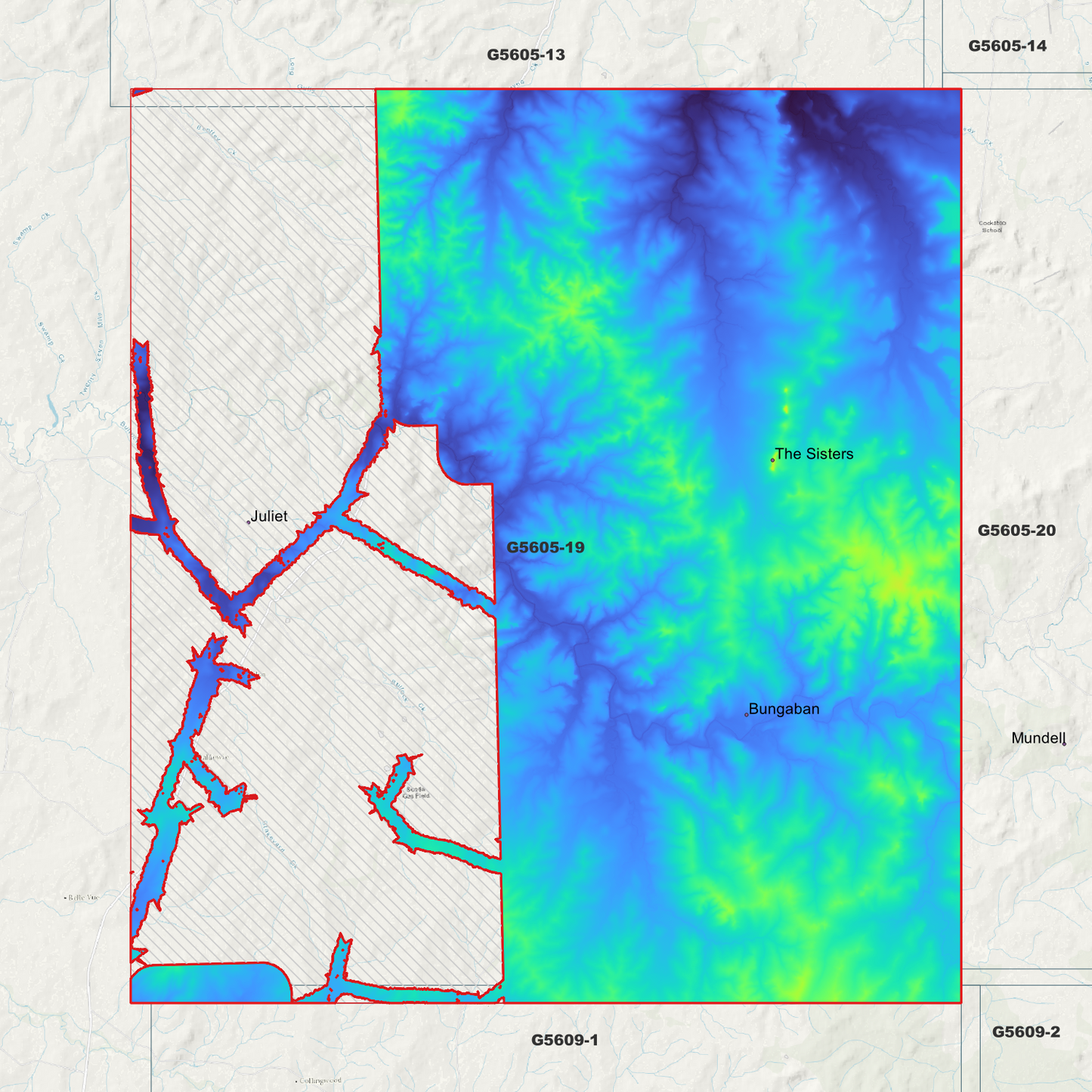 Bungaban 1m Digital Elevation Model (G5605-19)