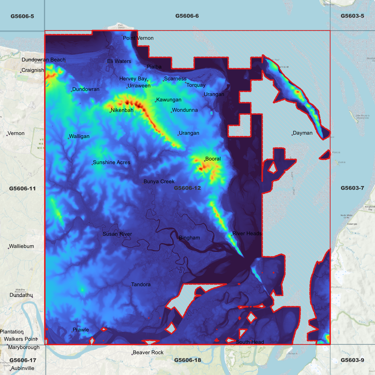 Hervey Bay 1m Digital Elevation Model (G5606-12)