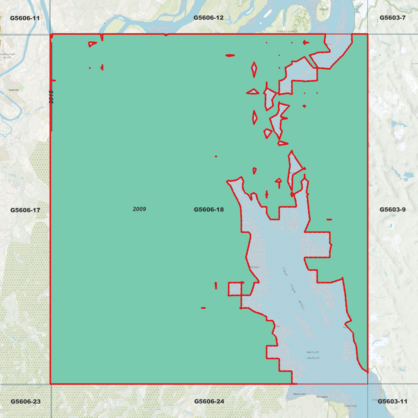 Great Sandy Strait 1m Digital Elevation Model (G5606-18)