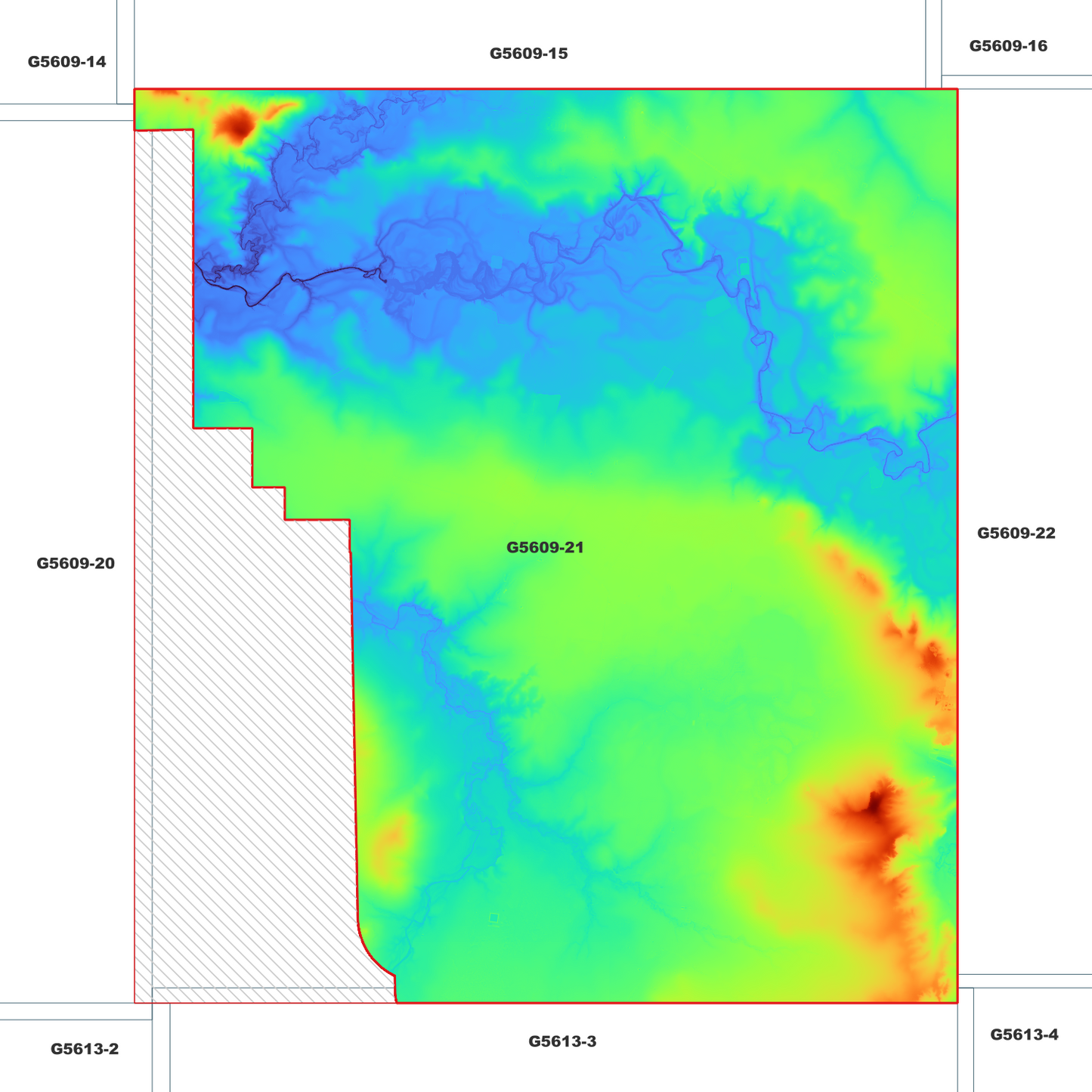 Hopeland 1m Digital Elevation Model (G5609-21)