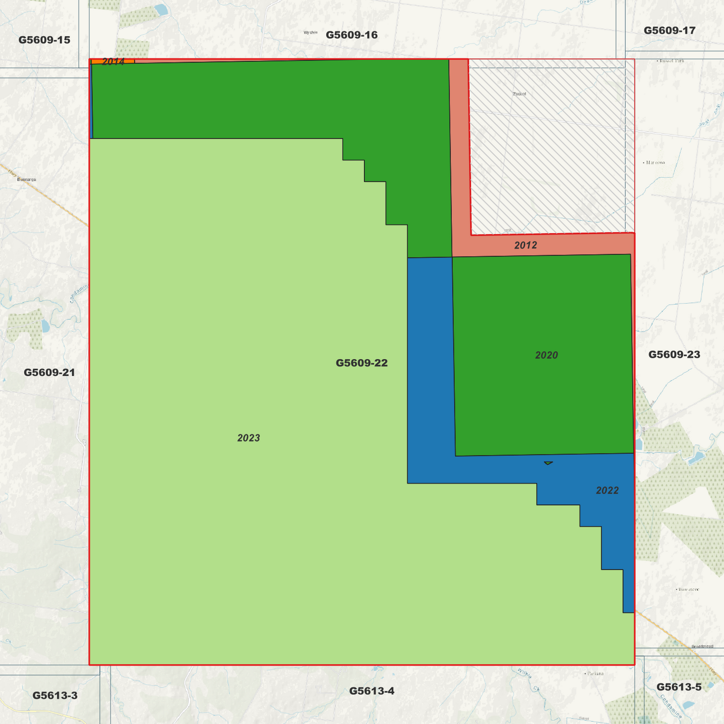 Brigalow 1m Digital Elevation Model (G5609-22)