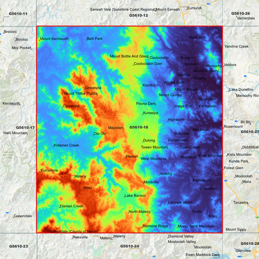 Nambour 1m Digital Elevation Model (G5610-18)