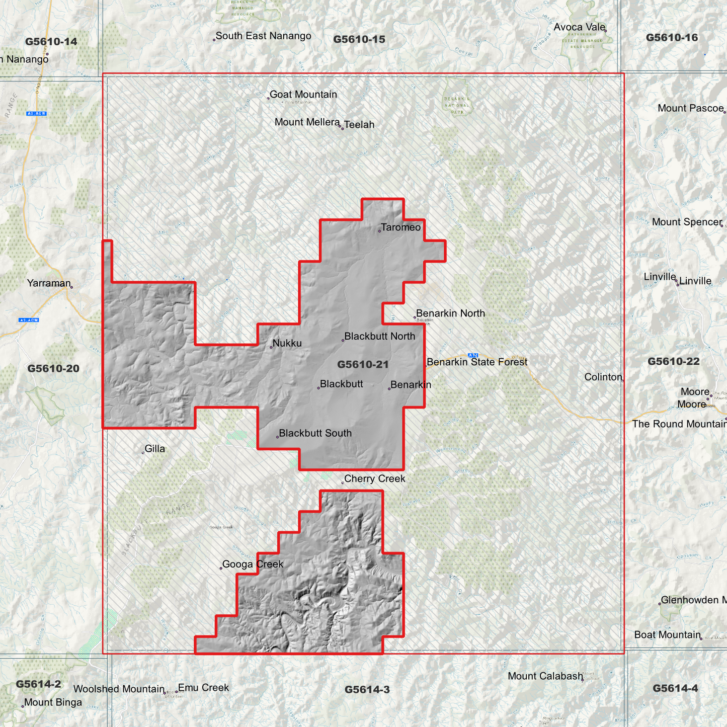 Blackbutt 1m Digital Elevation Model (G5610-21)