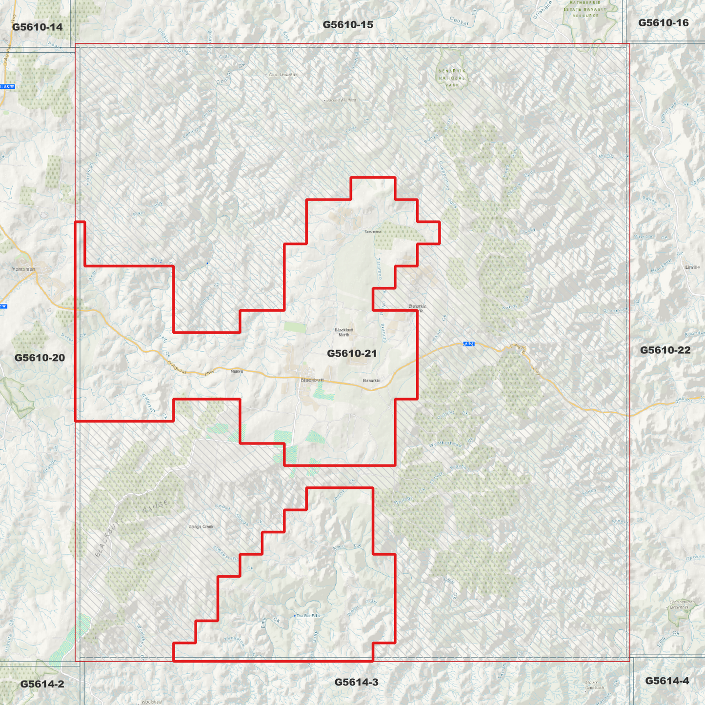 Blackbutt 1m Digital Elevation Model (G5610-21)