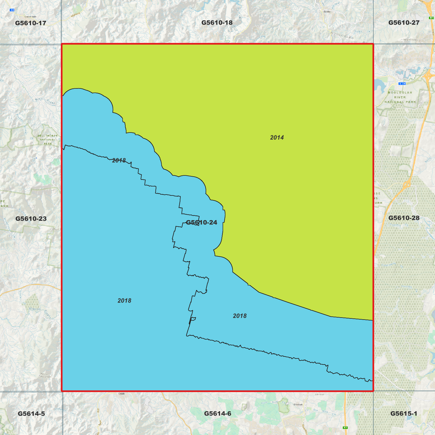 Beerwah 1m Digital Elevation Model (G5610-24)
