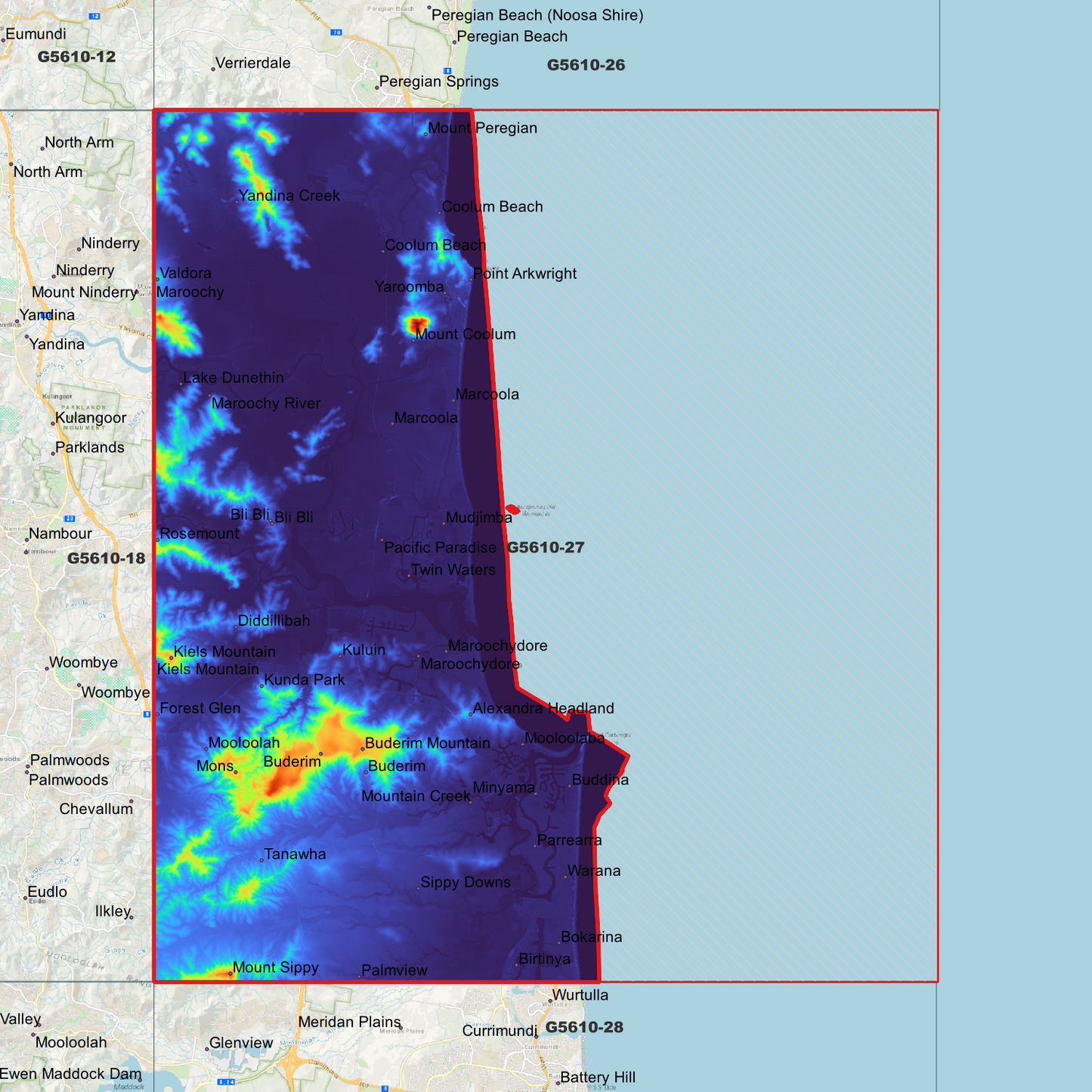 Maroochydore 1m Digital Elevation Model (G5610-27)
