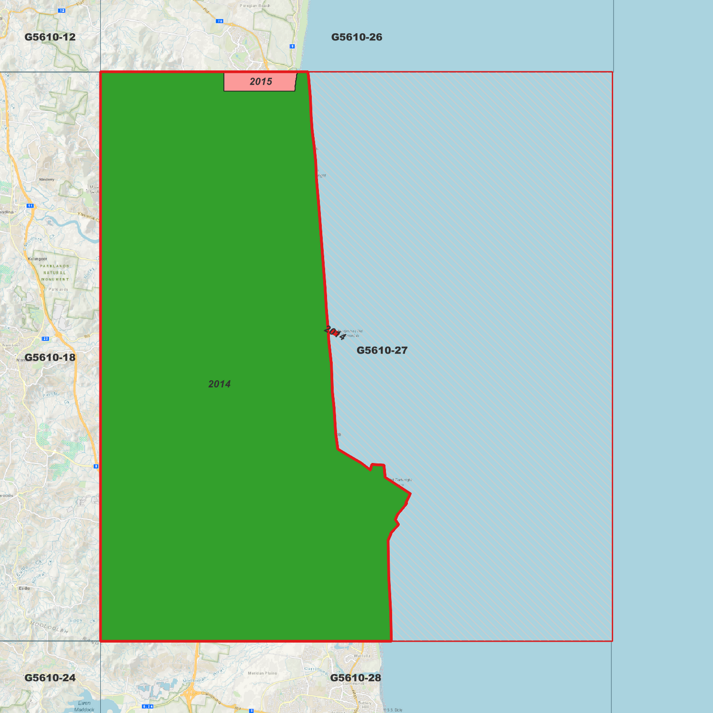 Maroochydore 1m Digital Elevation Model (G5610-27)