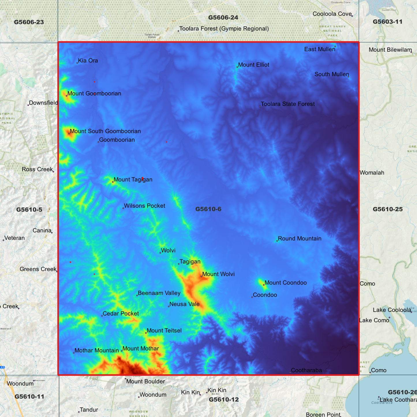 Goomboorian 1m Digital Elevation Model (G5610-6)